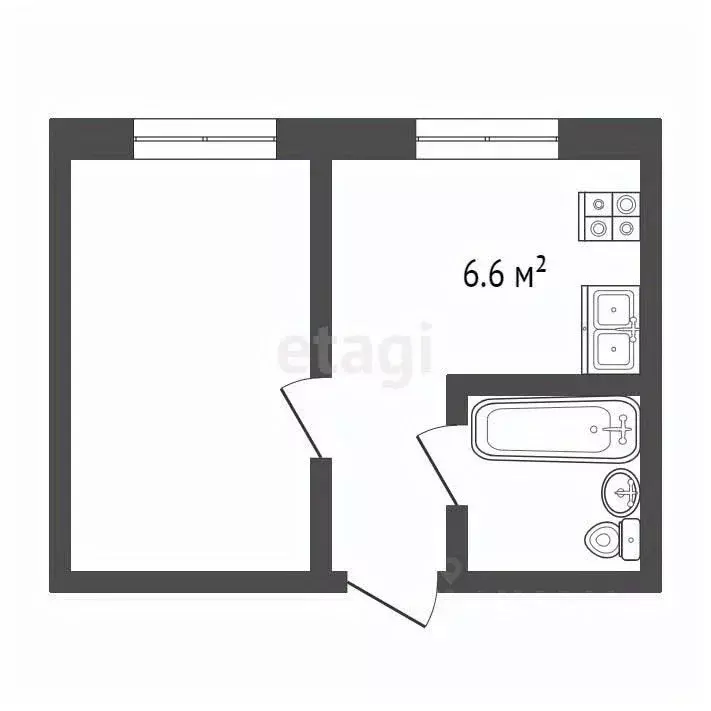 1-к кв. Забайкальский край, Чита ул. Энтузиастов, 91 (31.2 м) - Фото 1