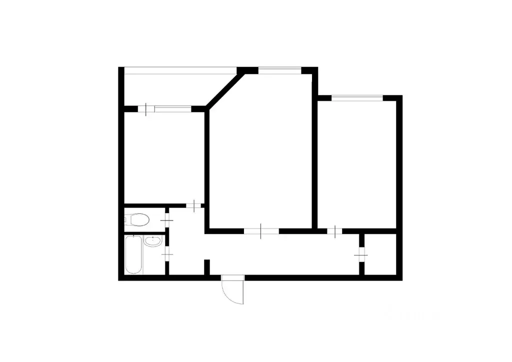 2-к кв. Саха (Якутия), Якутск ул. Семена Данилова, 32 (58.7 м) - Фото 2
