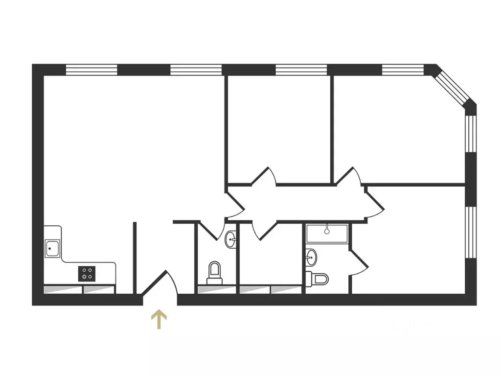 3-к кв. Москва Дмитровский проезд, 1 (89.3 м) - Фото 2