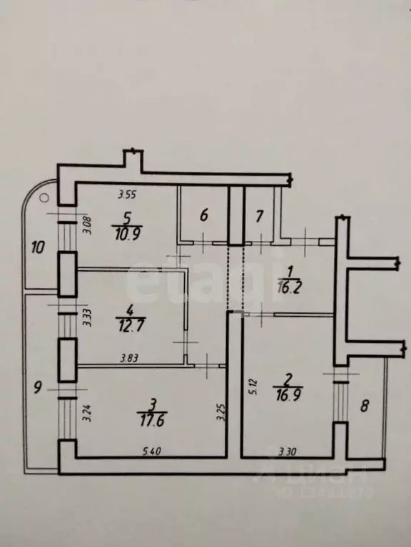 3-к кв. Белгородская область, Белгород Гостенская ул., 14 (80.2 м) - Фото 1