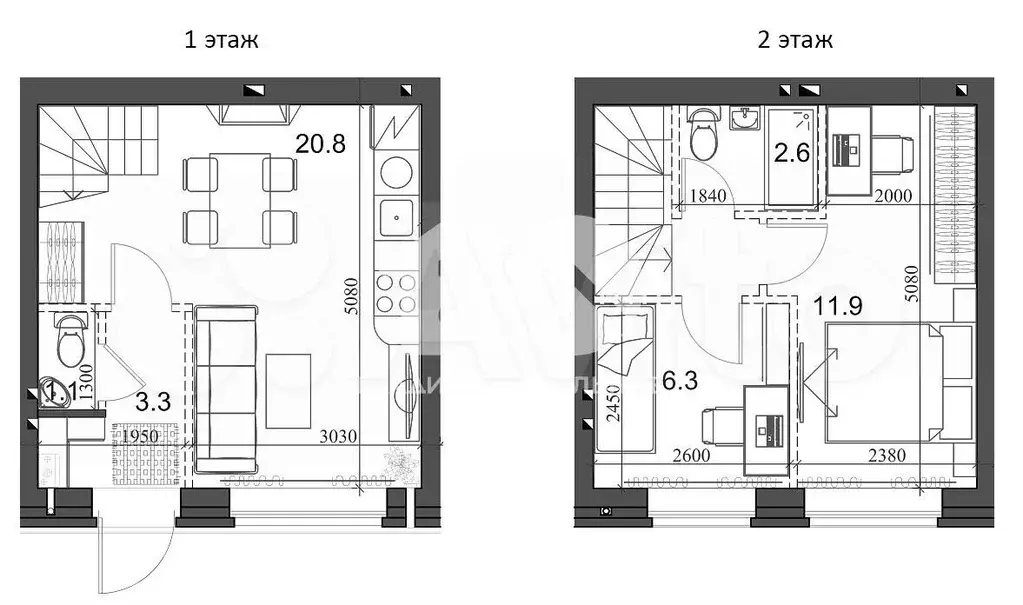 Таунхаус 46,1 м на участке 1 сот. - Фото 0