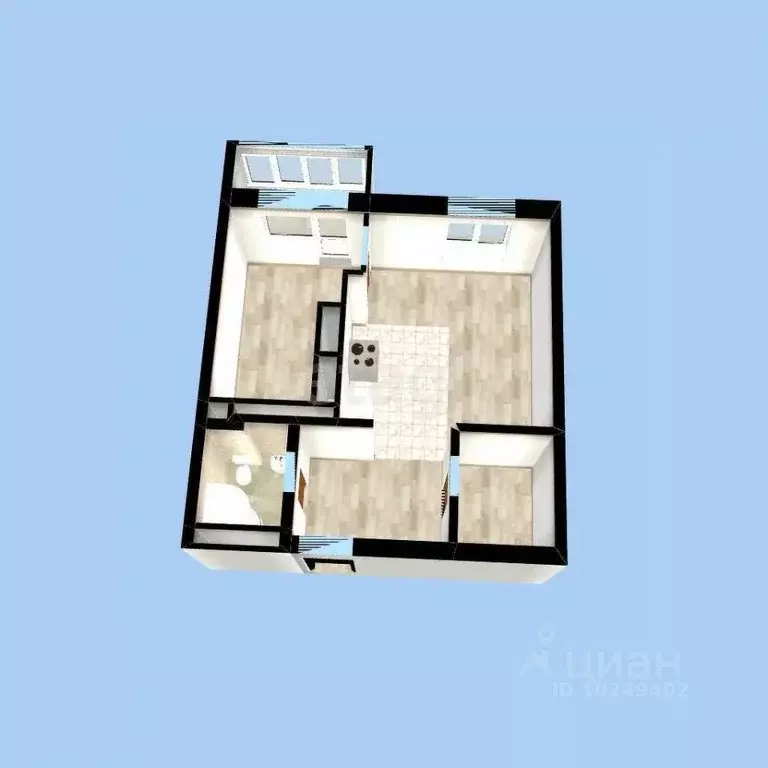 2-к кв. Башкортостан, Уфа ул. Бориса Домашникова, 22 (40.5 м) - Фото 2