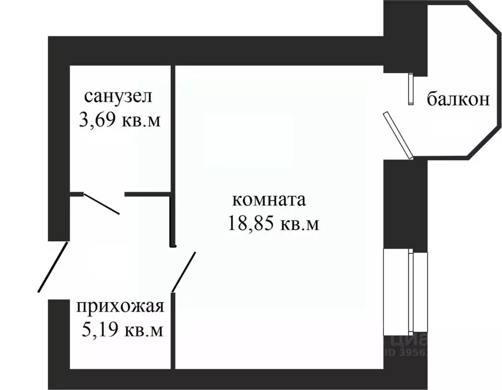 Студия Архангельская область, Северодвинск ул. Ломоносова, 79к4 (28.0 ... - Фото 0