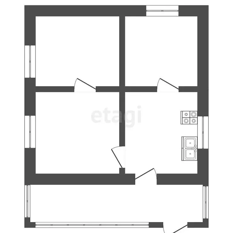 Дом, 30.6 м - Фото 1