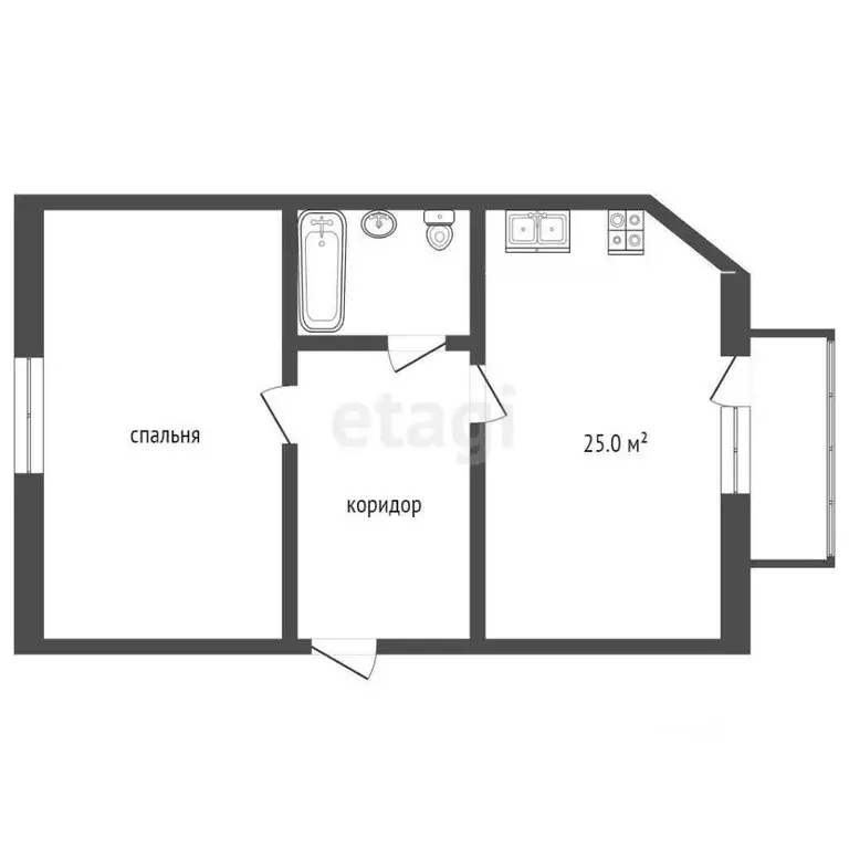 1-к кв. Ханты-Мансийский АО, Сургут ул. Крылова, 20 (52.0 м) - Фото 1