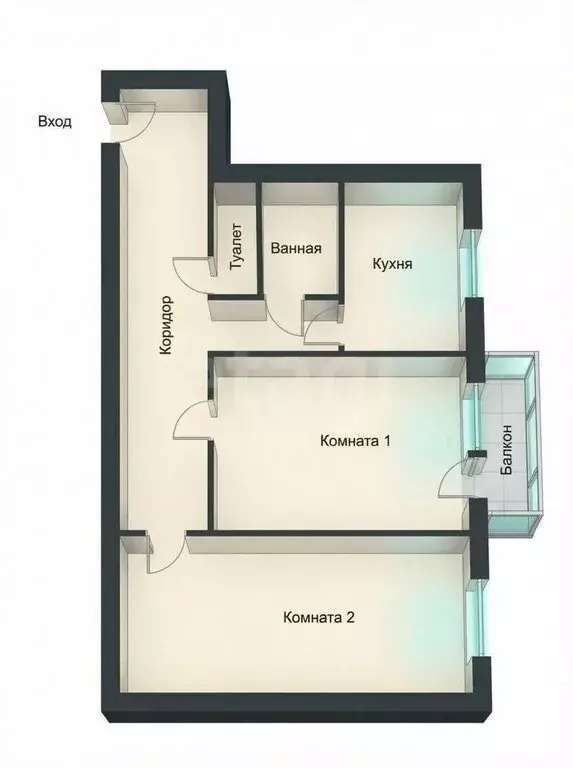 2-комнатная квартира: Подольск, Художественный проезд, 12 (45.1 м) - Фото 1