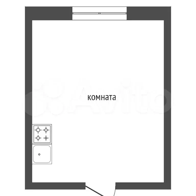 1-к. квартира, 12 м, 6/9 эт. - Фото 0