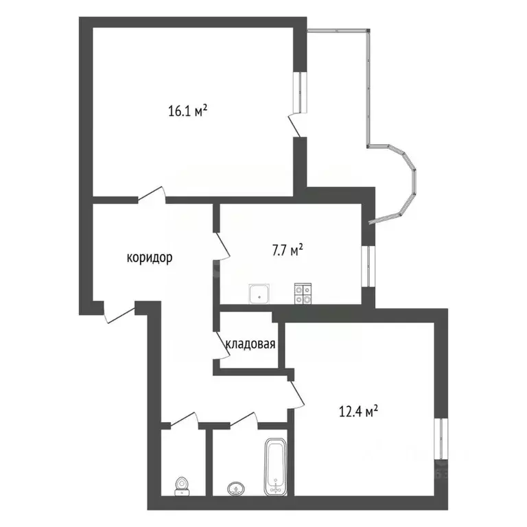 2-к кв. Воронежская область, Воронеж Баррикадная ул., 7а (58.2 м) - Фото 2