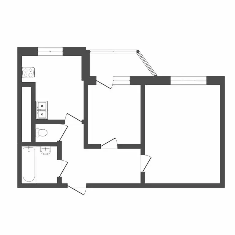 2-комнатная квартира: Тюмень, улица Михаила Сперанского, 25 (44 м) - Фото 1