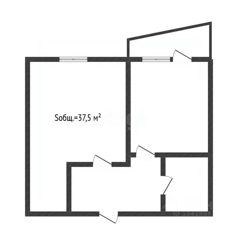 1-к кв. Брянская область, Брянск Комсомольская ул., 20 (37.5 м) - Фото 2