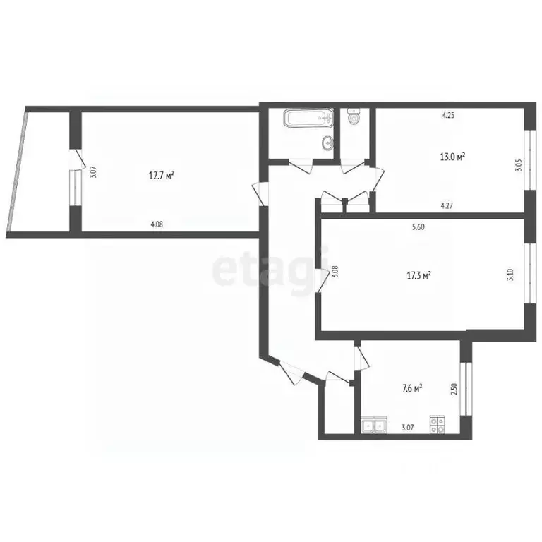 3-к кв. Орловская область, Ливны Октябрьская ул., 29 (68.1 м) - Фото 2