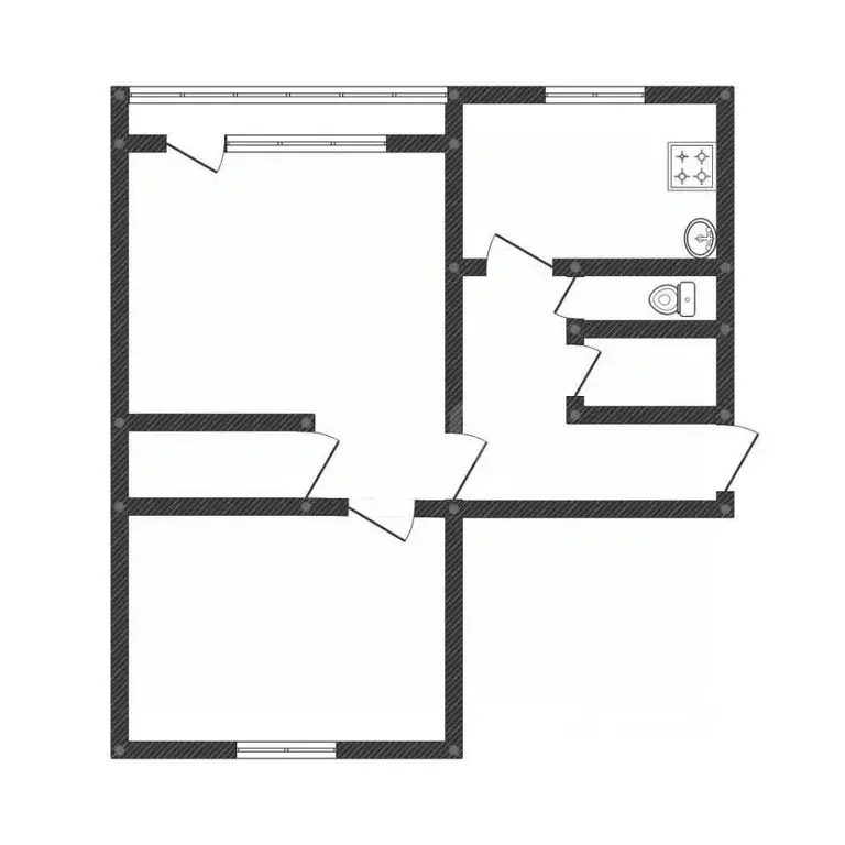 2-к кв. Курганская область, Курган ул. Куйбышева, 161 (46.0 м) - Фото 1