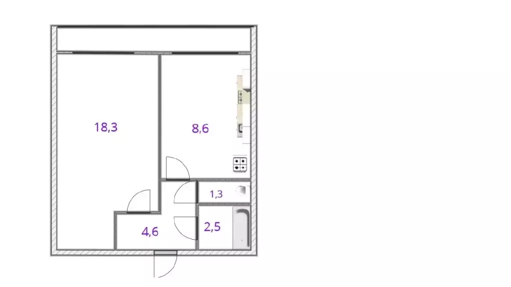 1-комнатная квартира: Уфа, улица Муксинова, 2/1 (38.4 м) - Фото 1