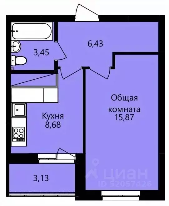 1-к кв. Мордовия, Саранск ул. Юрия Святкина, 14 (36.0 м) - Фото 0