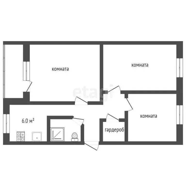 3-комнатная квартира: Муром, улица Экземплярского, 92 (62 м) - Фото 0