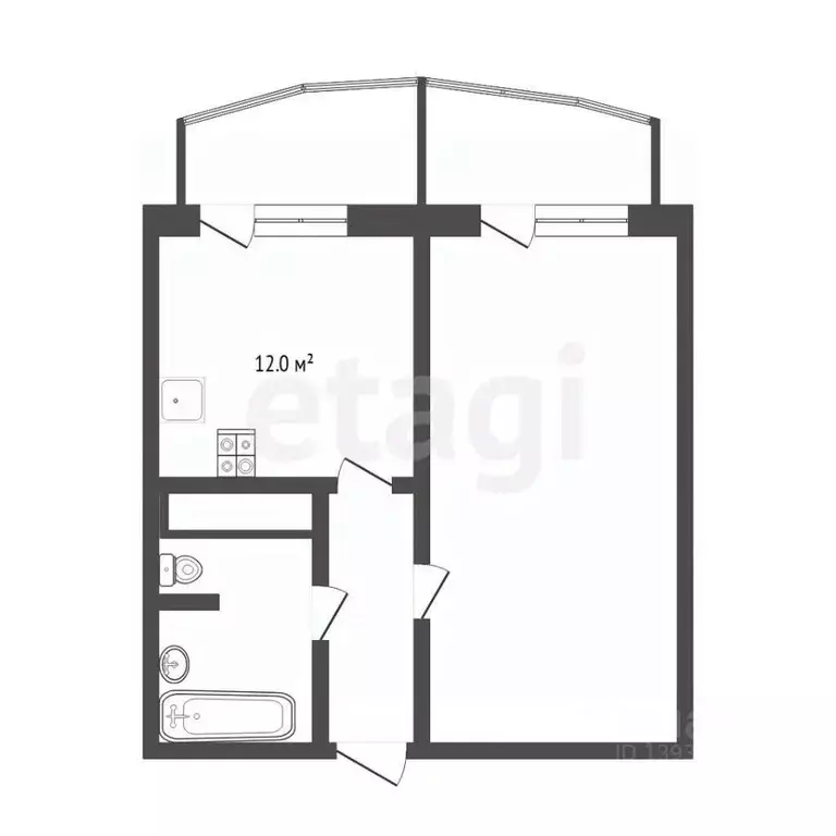 1-к кв. Тюменская область, Тюмень ул. Павла Шарова, 7 (37.2 м) - Фото 2