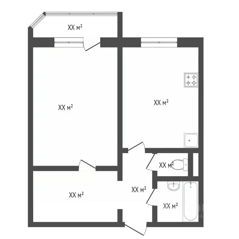 1-к кв. Тюменская область, Тюмень ул. Пермякова, 84к2 (45.0 м) - Фото 2