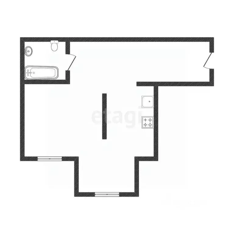 Студия Белгородская область, Белгород ул. Семейная, 13 (30.0 м) - Фото 1