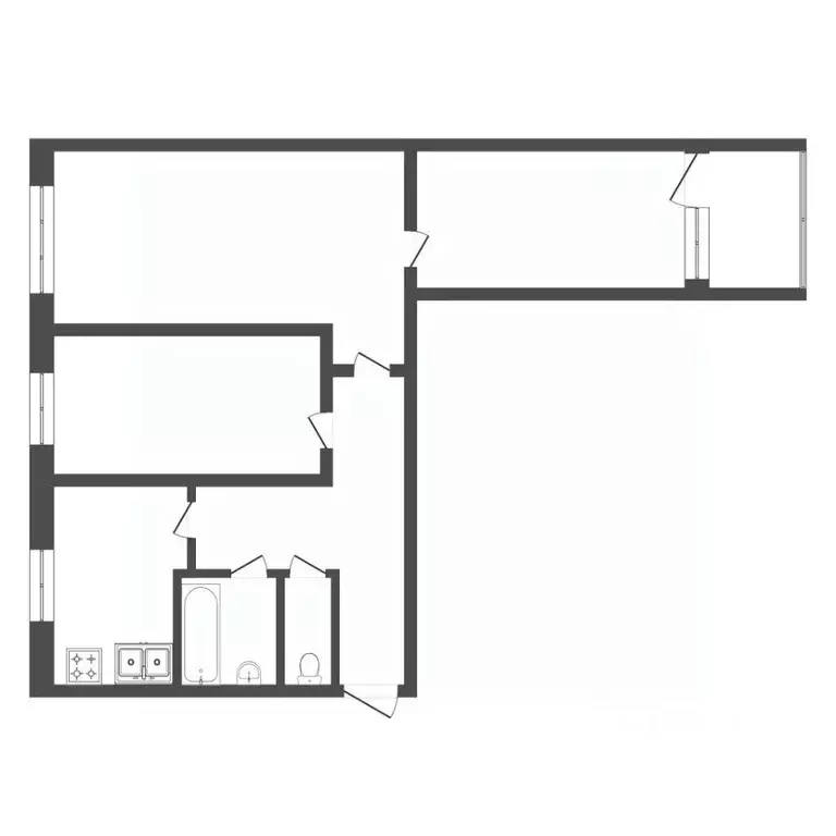 3-к кв. Тюменская область, Тюмень Ямская ул., 96 (56.7 м) - Фото 1