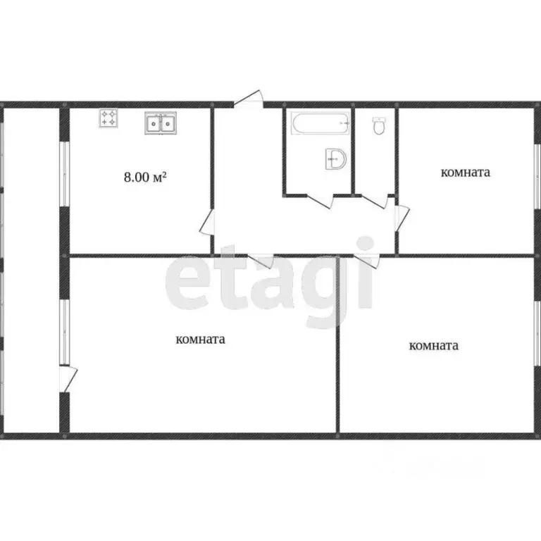 Комната Костромская область, Кострома Давыдовский-2 мкр, 27 (12.0 м) - Фото 1