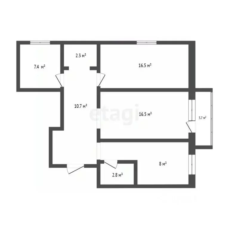 3-к кв. Иркутская область, Иркутск Байкальская ул., 307 (64.2 м) - Фото 1