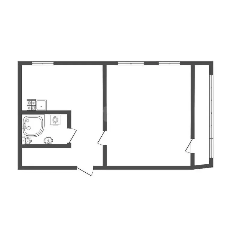 1-комнатная квартира: деревня Варваровка, 1А (38.7 м) - Фото 1