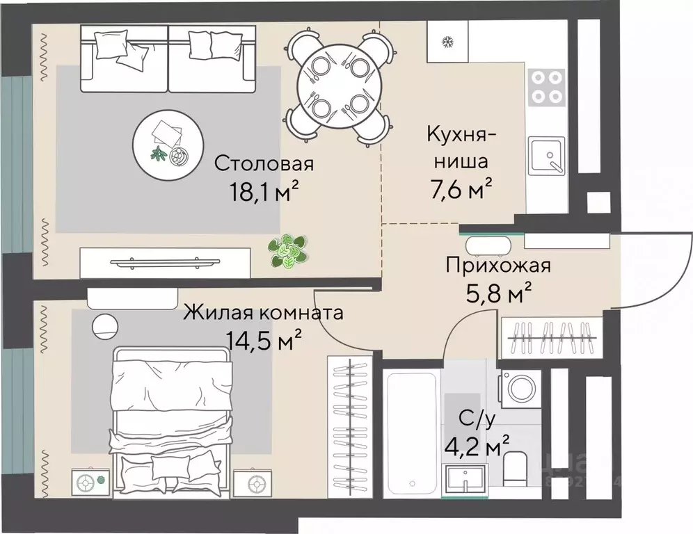 1-к кв. Свердловская область, Екатеринбург Парковый мкр, Никольский ... - Фото 0
