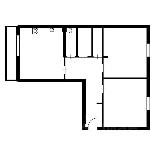 3-к кв. Санкт-Петербург Бестужевская ул., 34 (62.0 м) - Фото 1