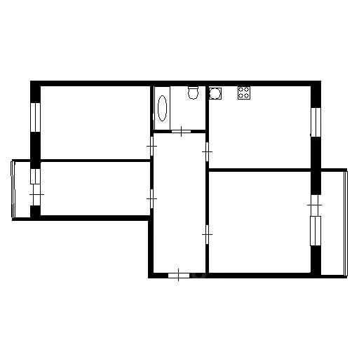 3-к кв. Красноярский край, Красноярск 9 Мая ул., 42 (64.9 м) - Фото 2