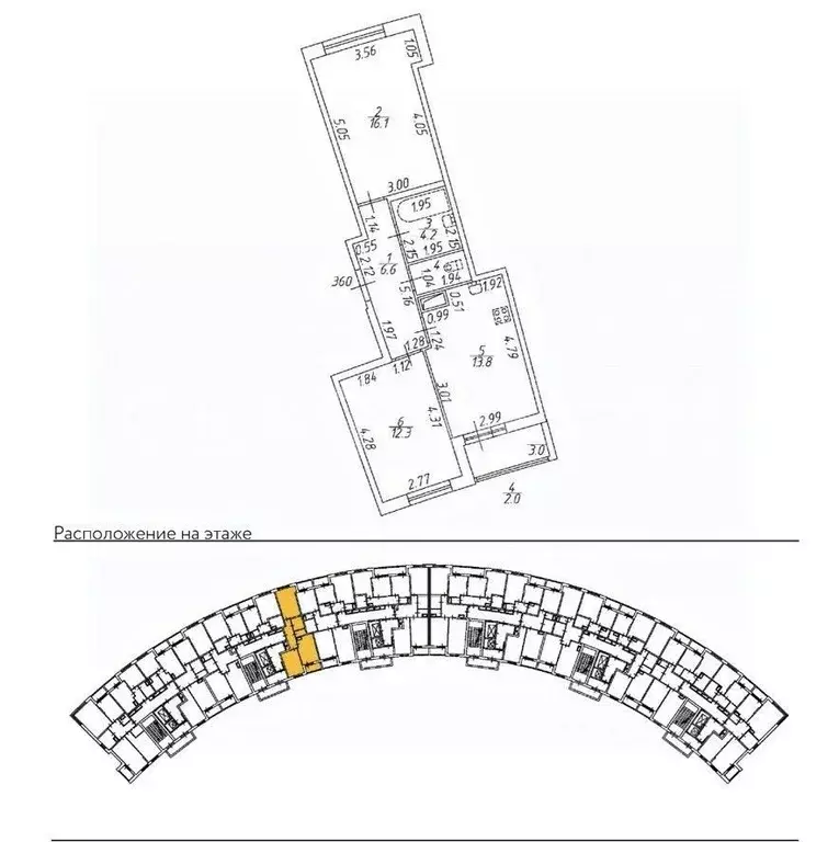 2-к кв. Санкт-Петербург Комендантский просп., 63 (55.0 м) - Фото 1
