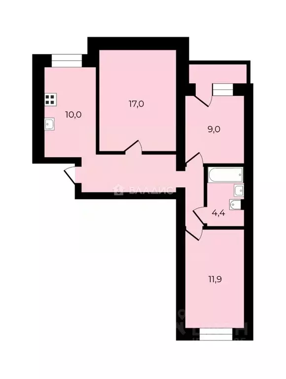 3-к кв. Владимирская область, Владимир просп. Ленина, 42 (63.0 м) - Фото 2