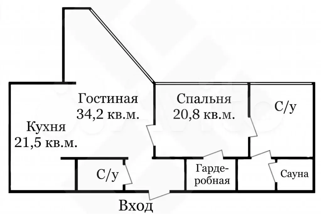 2-к. квартира, 108 м, 43/75 эт. - Фото 0