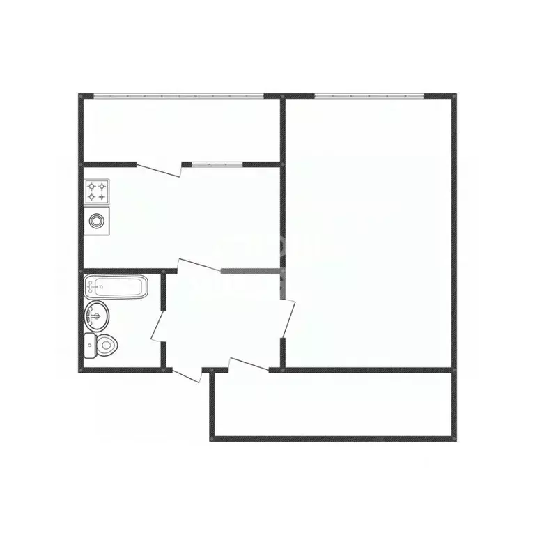 1-к кв. Липецкая область, Липецк ул. Катукова, 23 (54.7 м) - Фото 2