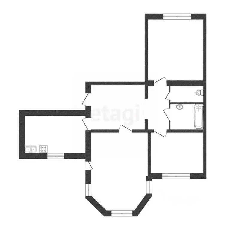 3-к кв. Белгородская область, Белгород ул. Костюкова, 34 (68.5 м) - Фото 1
