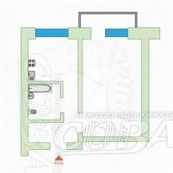 1-комнатная квартира: Тюмень, Магнитогорская улица, 7 (34 м) - Фото 2