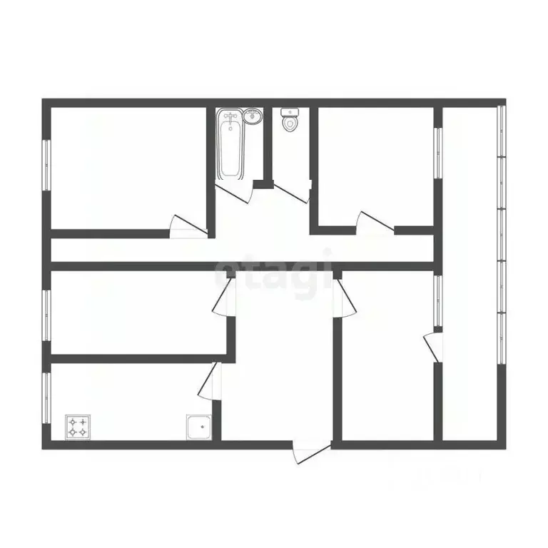 4-к кв. Амурская область, Свободный ул. Мухина, 74 (75.7 м) - Фото 1