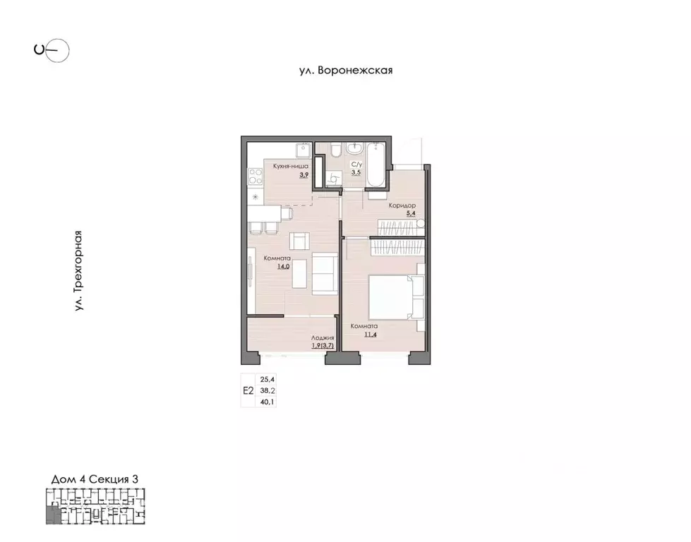 1-к кв. Хабаровский край, Хабаровск Воронежская ул., 159 (40.1 м) - Фото 1