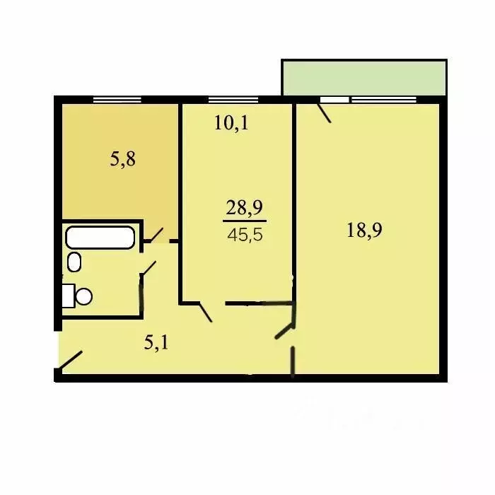 2-комнатная квартира: Москва, проспект Андропова, 37к3 (45.3 м) - Фото 1