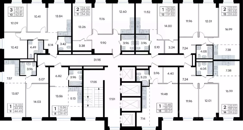 2-к кв. Приморский край, Владивосток ул. Тухачевского, 80 (54.26 м) - Фото 2