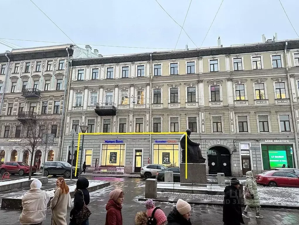 Торговая площадь в Санкт-Петербург Большая Московская ул., 1-3 (190 м) - Фото 1