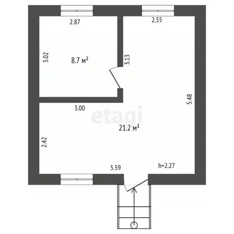 Дом в Калужская область, Медынь Спортивная ул., 14 (38 м) - Фото 2