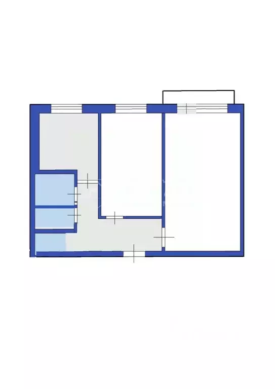 2-к кв. Кемеровская область, Ленинск-Кузнецкий пер. Крупина, 29 (43.7 ... - Фото 2