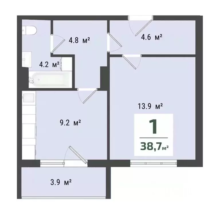 1-к кв. Омская область, Омск Сады Наука мкр, с1 (36.7 м) - Фото 0