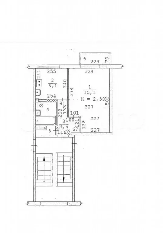 1-к. квартира, 28,5 м, 3/5 эт. - Фото 0