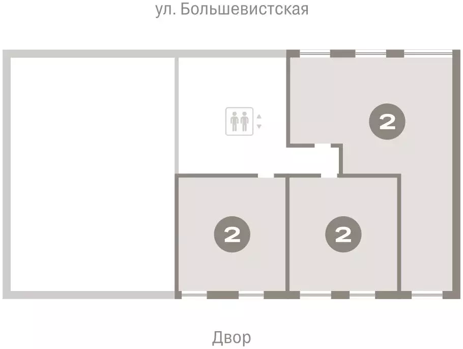 2-комнатная квартира: Новосибирск, Октябрьский район, микрорайон ... - Фото 1