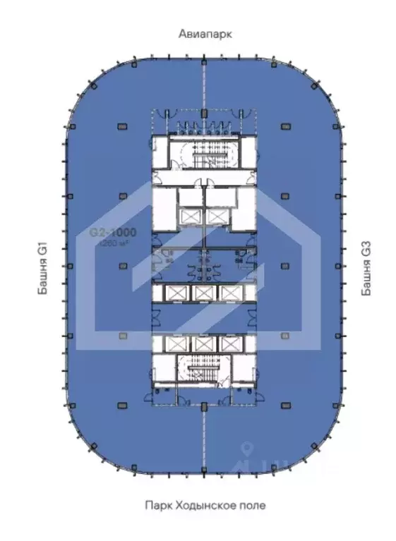 Помещение свободного назначения в Москва Ходынский бул., 20А/2 (1252 ... - Фото 2