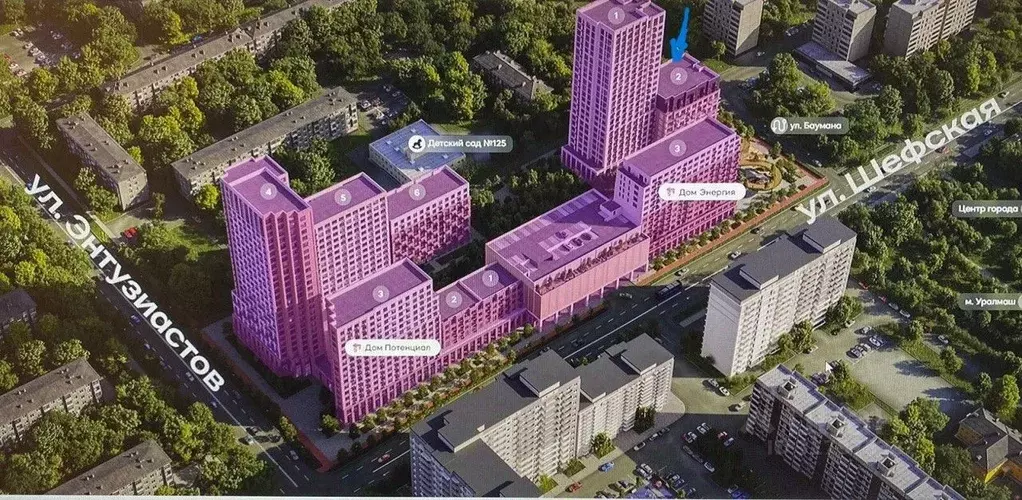 2-к кв. Свердловская область, Екатеринбург ул. Баумана, 39 (42.0 м) - Фото 0