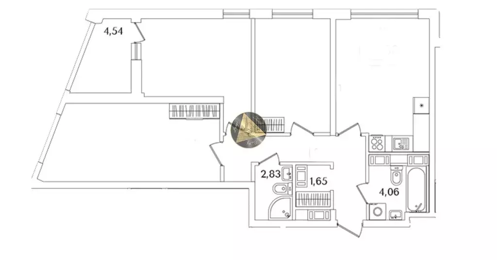 3-комнатная квартира: Санкт-Петербург, Октябрьская набережная, 120 ... - Фото 1