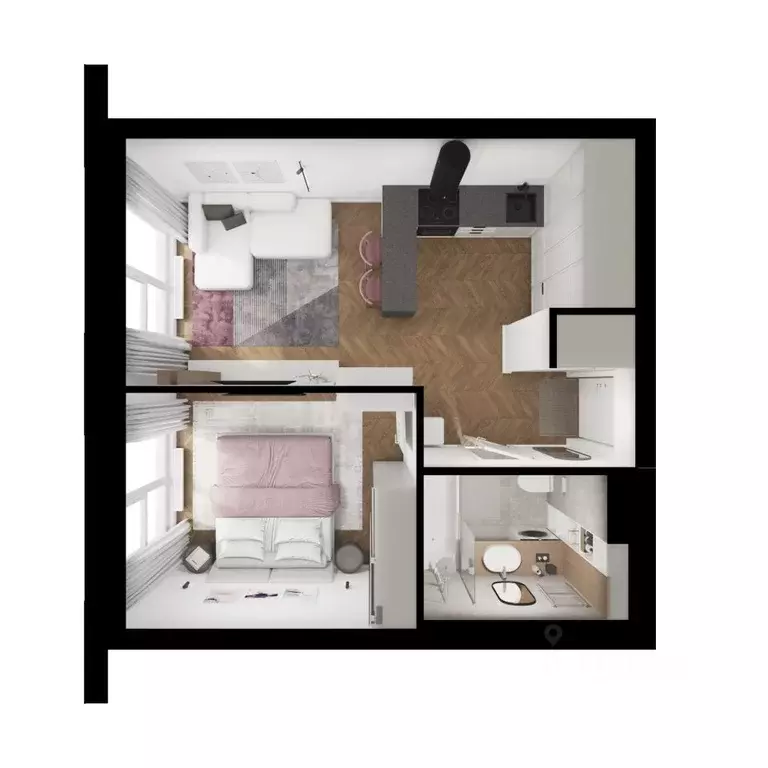 1-к кв. Московская область, Ленинский городской округ, Боброво пгт ... - Фото 2