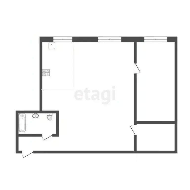 2-к кв. Тюменская область, Тюмень Тульская ул., 12 (45.0 м) - Фото 2